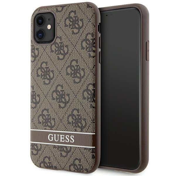 Guess 4G Stripe dėklas iPhone 11/XR – rudas -- iPhone 11