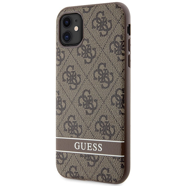 Guess 4G Stripe dėklas iPhone 11/XR – rudas -- iPhone 11