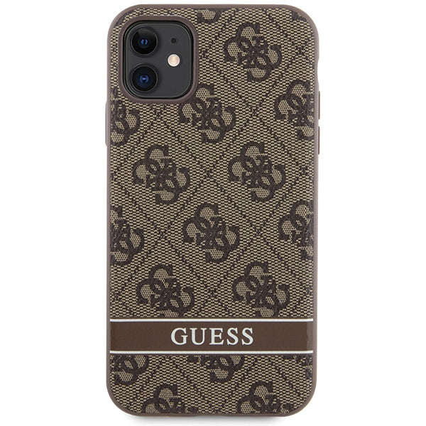 Guess 4G Stripe dėklas iPhone 11/XR – rudas -- iPhone 11