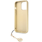 Guess 4G Charm dėklas iPhone 14 Pro – pilkas