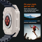 Dėklas Spigen Rugged Armor Apple Watch Ultra 1 / 2 / 3 (49 mm), smėlio spalvos -- Apple Watch Ultra (49 mm), Apple Watch...