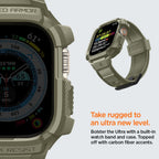 Dirželis Spigen Rugged Armor Pro Apple Watch Ultra 1 / 2 (49 mm), vintažinis chaki -- Apple Watch Ultra (49 mm), Apple...