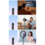 Asmenukių lazda Ugreen LP586 su teleskopiniu trikoju ir Bluetooth nuotolinio valdymo pultu 1,5 m - juoda -- Selfie Sticks...