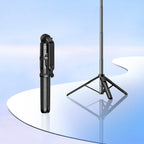 Asmenukių lazda Ugreen LP586 su teleskopiniu trikoju ir Bluetooth nuotolinio valdymo pultu 1,5 m - juoda -- Selfie Sticks...