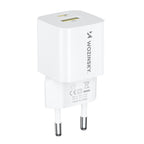 Wozinsky WWCEAC GaN USB-A USB-C 33W sieninis įkroviklis, baltas