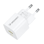 Wozinsky WWCEAC GaN USB-A USB-C 33W sieninis įkroviklis, baltas