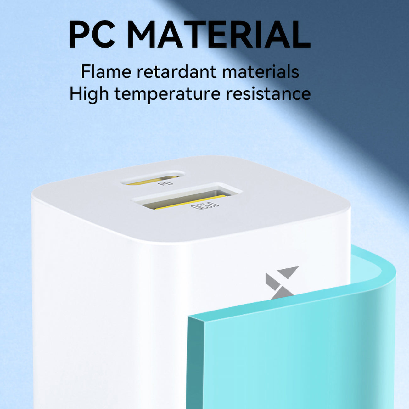 Wozinsky WWCEAC GaN USB-A USB-C 33W sieninis įkroviklis, baltas