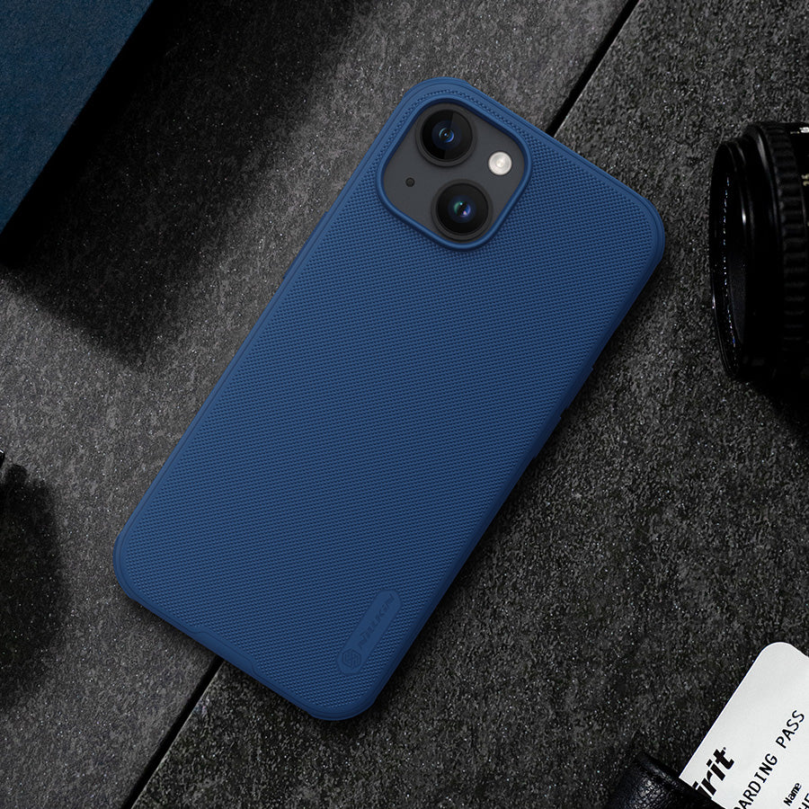 Nillkin Super Frosted Shield Pro dėklas iPhone 15 Plus – mėlynas