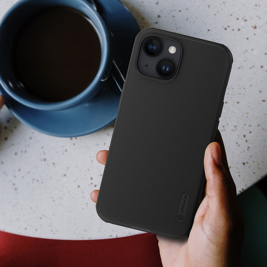 Nillkin Super Frosted Shield Pro dėklas iPhone 15 Plus – mėlynas