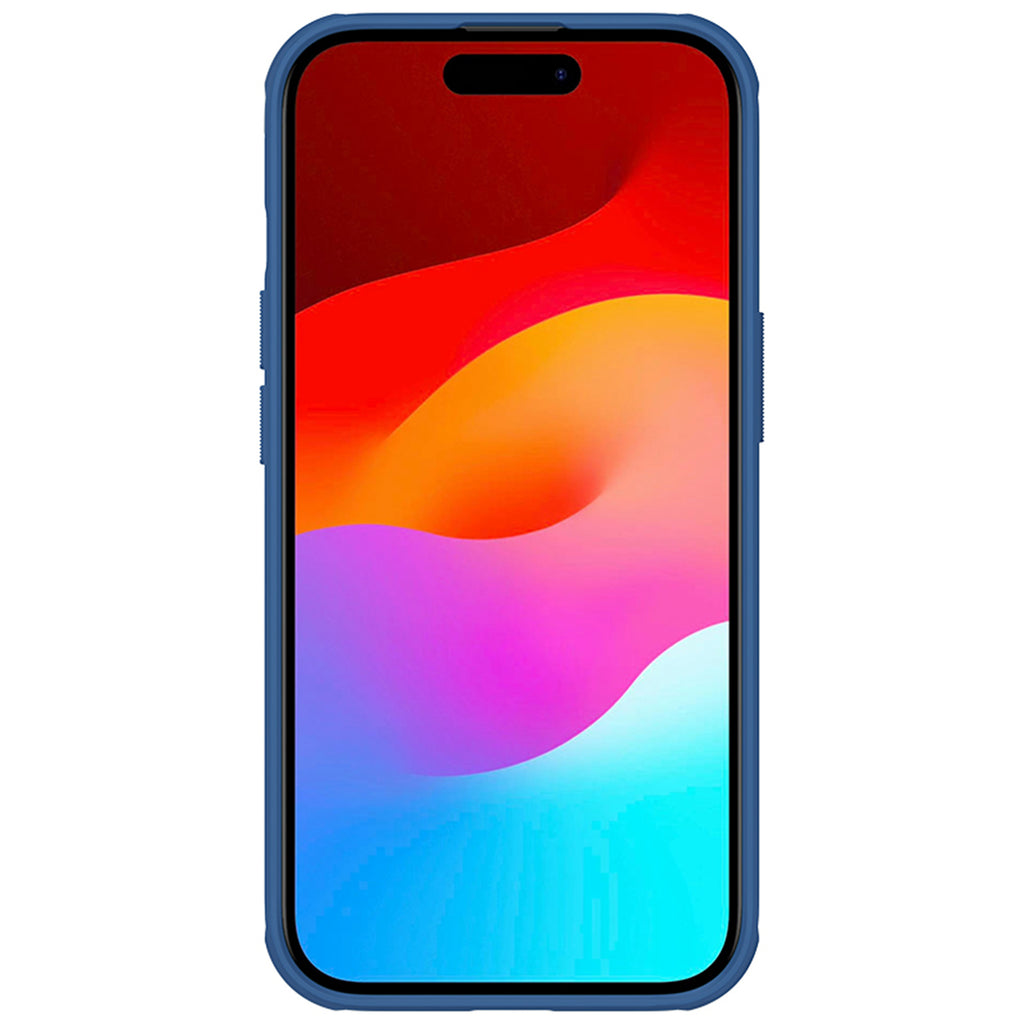 Nillkin Super Frosted Shield Pro dėklas iPhone 15 Plus – mėlynas