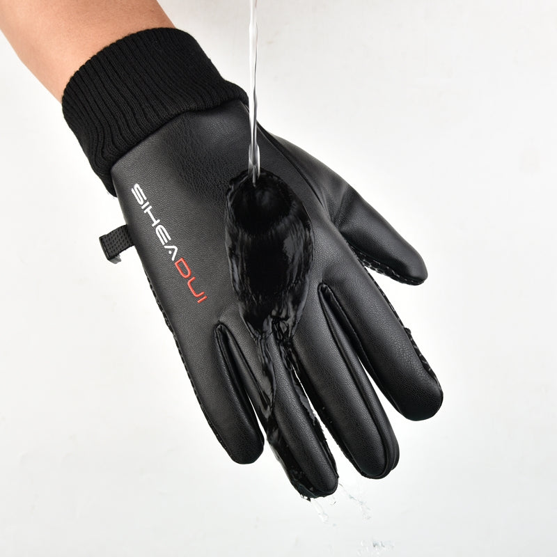 Vyriški šilti, nesuslydantys telefonų pirštinės - juodos -- Bicycle Gloves