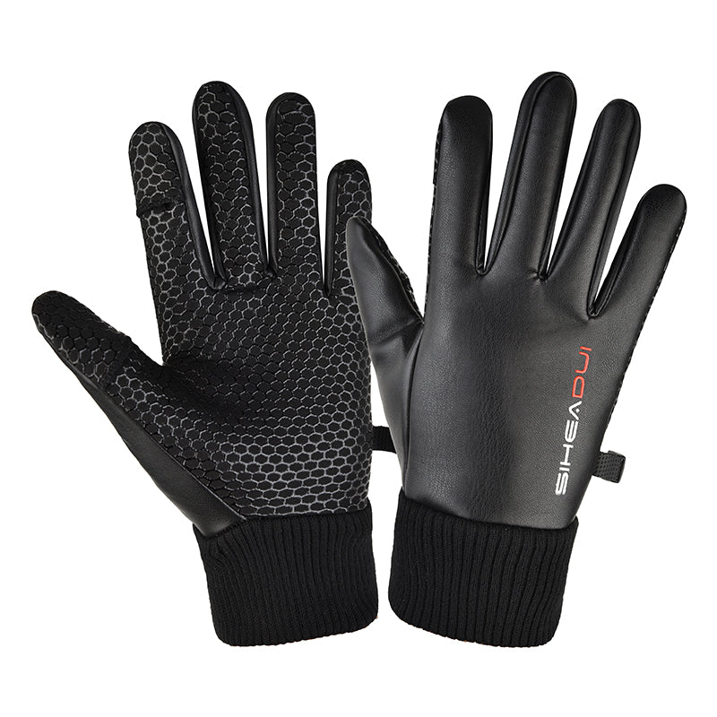 Vyriški šilti, nesuslydantys telefonų pirštinės - juodos -- Bicycle Gloves