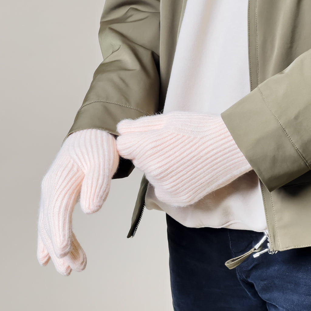 Pintos telefono pirštinės su išpjovomis pirštams - rožinės -- Bicycle Gloves