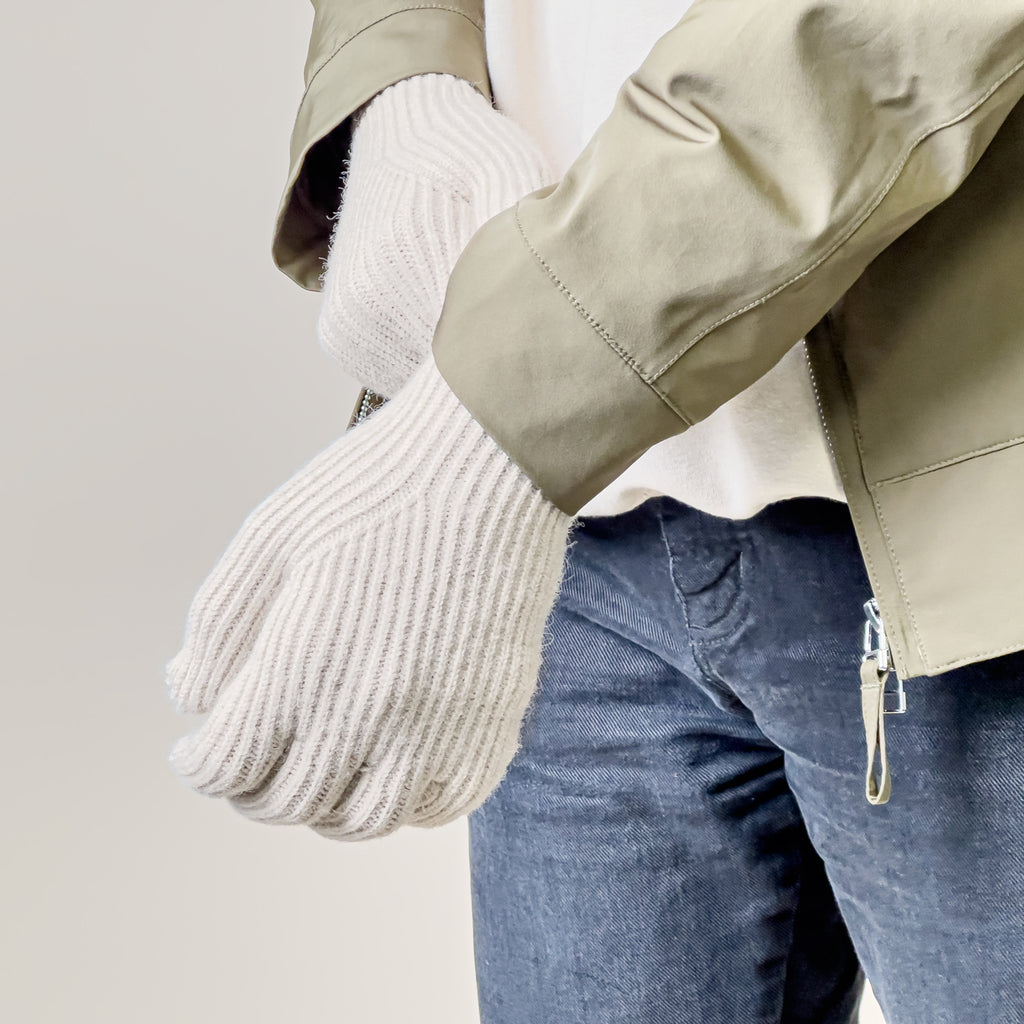 Pūstos telefonų pirštinės su pjovimais pirštams - smėlio spalva -- Bicycle Gloves