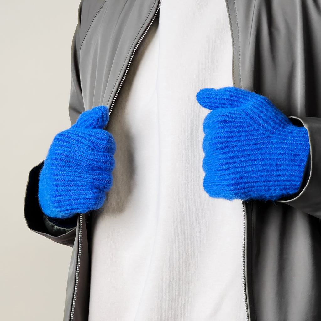 Pinti telefono pirštinės su išpjovomis pirštams - mėlynos spalvos -- Bicycle Gloves