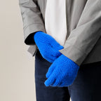 Pinti telefono pirštinės su išpjovomis pirštams - mėlynos spalvos -- Bicycle Gloves