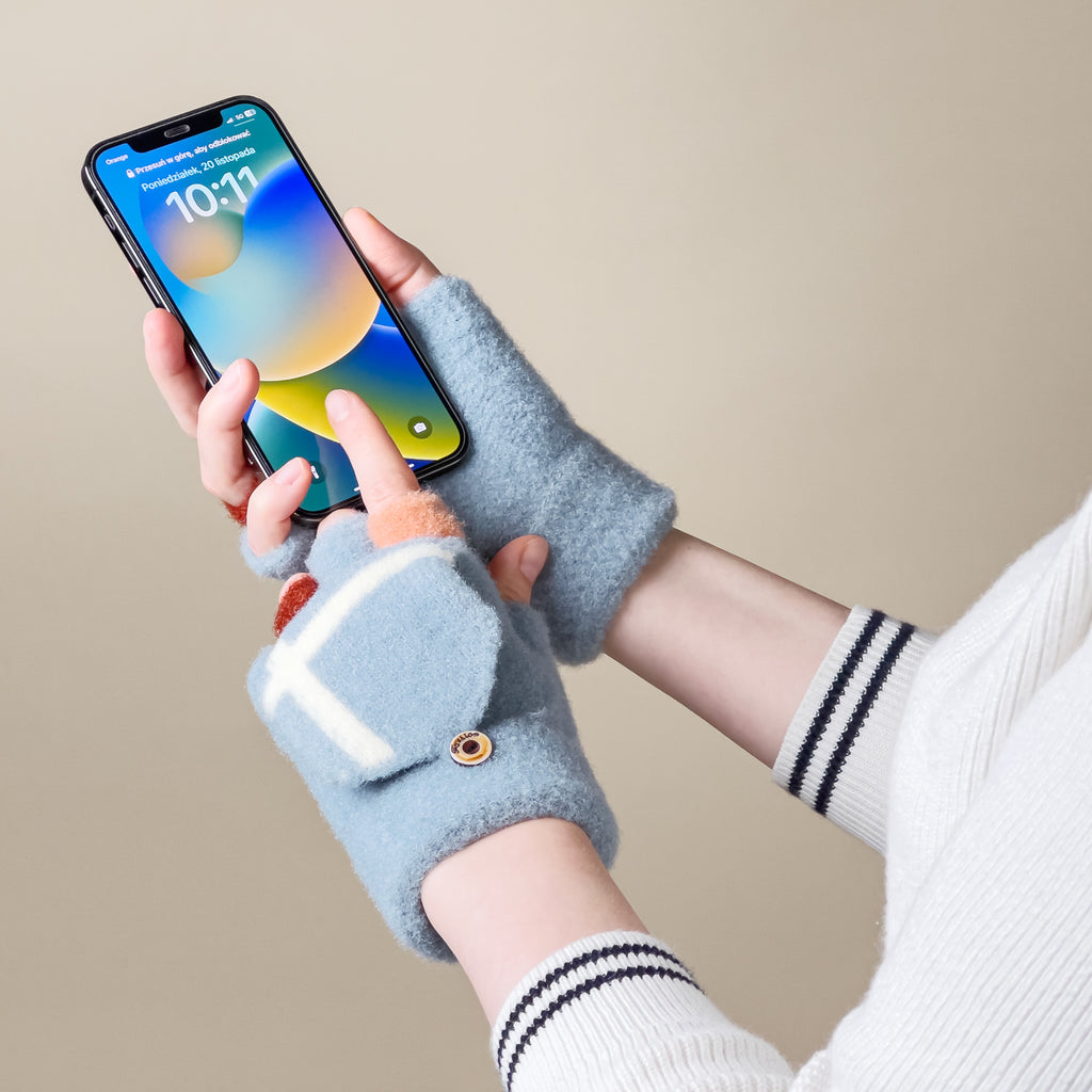 Moterų/vaikų žieminės telefono pirštinės - mėlynos -- Bicycle Gloves