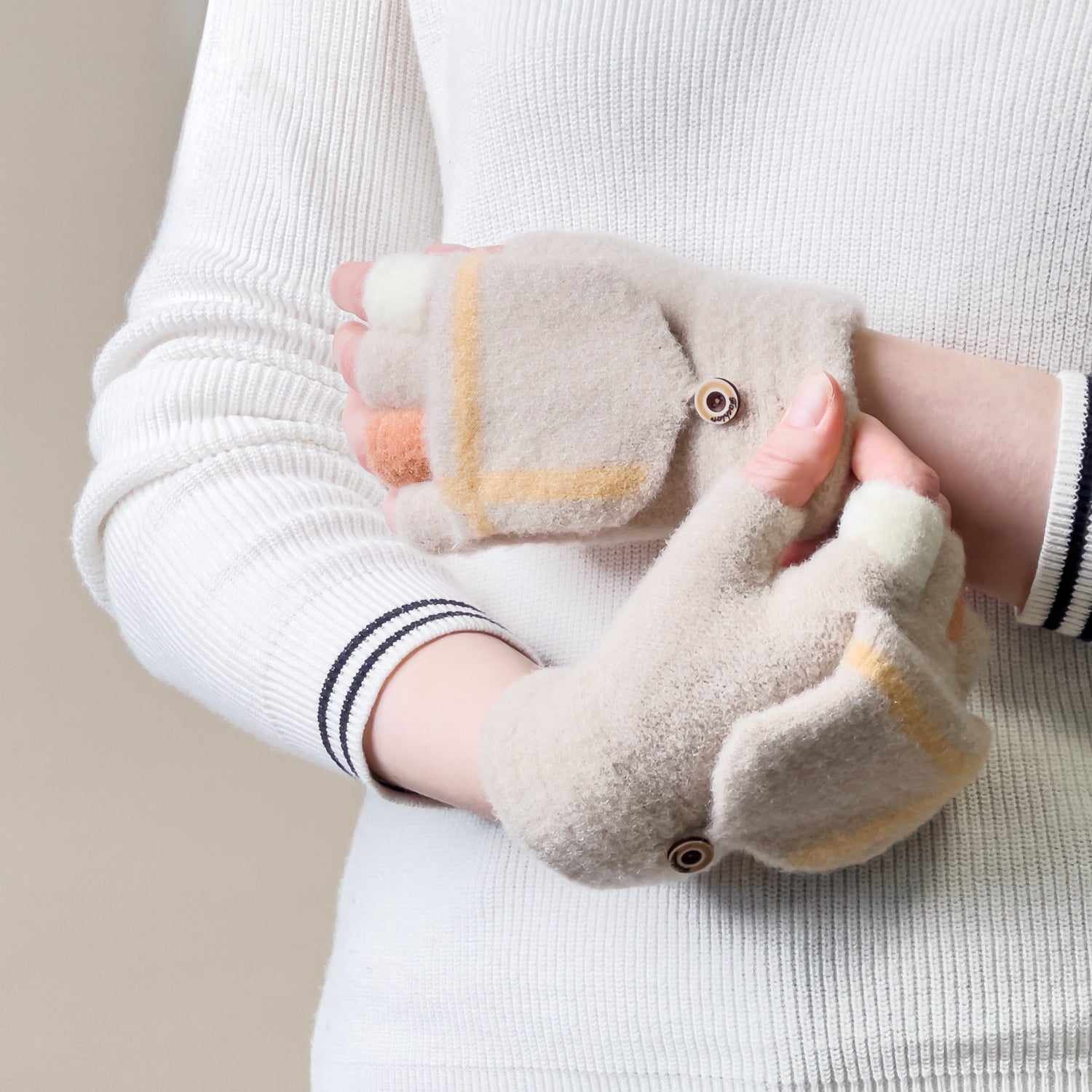 Žieminės moterų/vaikų ekraninės pirštinės - baltos -- Bicycle Gloves