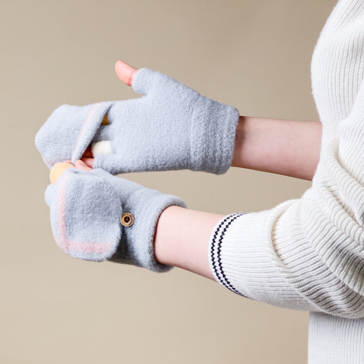 Žieminės moterų/vaikų ekraninės pirštinės - pilkos -- Bicycle Gloves