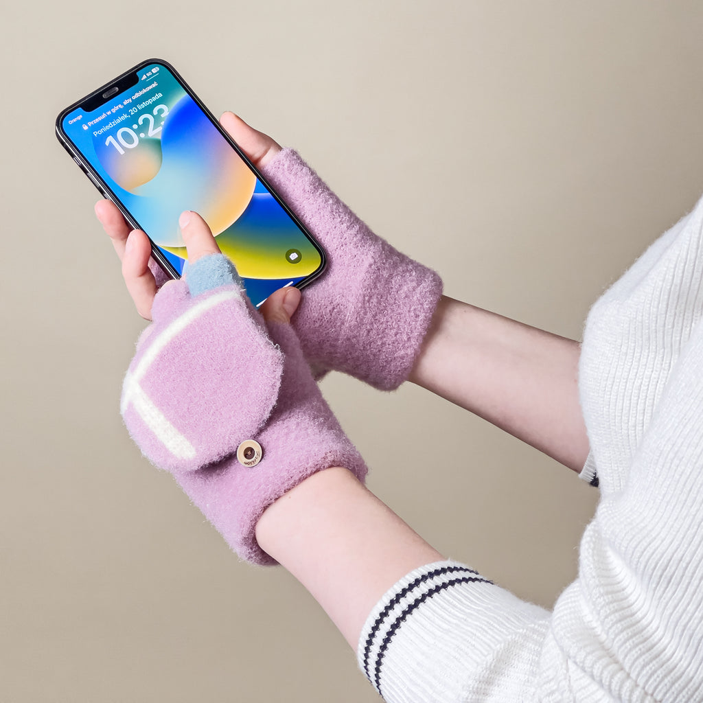 Moterų/vaikų žieminės telefono pirštinės - rožinės -- Bicycle Gloves