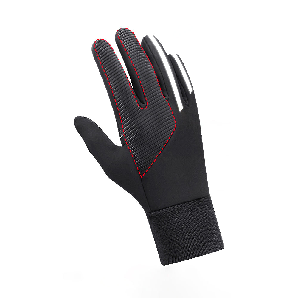 Izoliuotos, neslystančios sportinės telefonų pirštinės (dydis XL) - juodos -- Bicycle Gloves