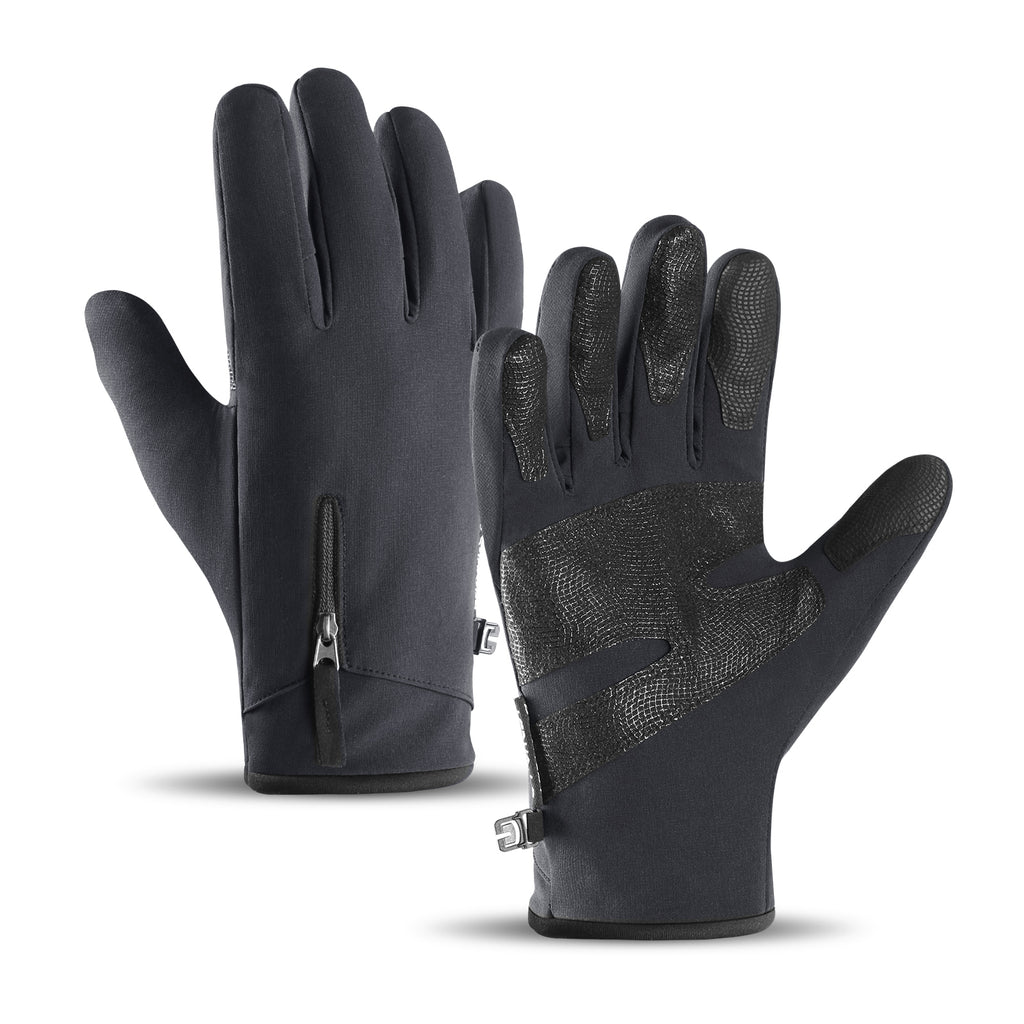 Neslystančios žieminės sportinės telefonų pirštinės (dydis L) - juodos -- Bicycle Gloves