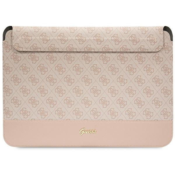 Guess 4G Stripe Metal Logo dėklas 14" nešiojamajam kompiuteriui - rožinis -- Laptop Bags