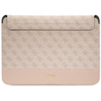 Guess 4G Stripe Metal Logo dėklas 14" nešiojamajam kompiuteriui - rožinis -- Laptop Bags