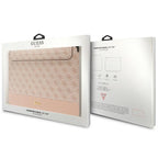 Guess 4G Stripe Metal Logo dėklas 14" nešiojamajam kompiuteriui - rožinis -- Laptop Bags