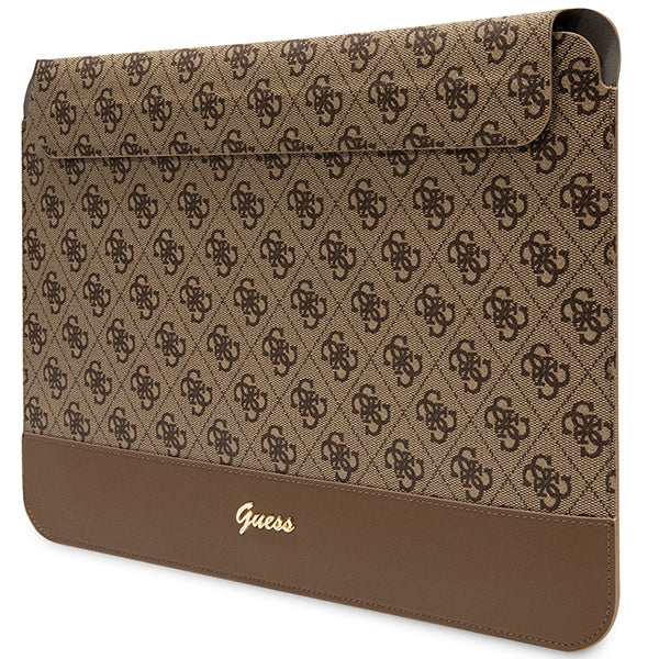 Guess 4G Stripe Metal Logo dėklas 14" nešiojamajam kompiuteriui - rudas -- Laptop Bags