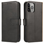Magnet Case dėklas Honor Magic5 su atlankstama danga, portfeliu ir stovu - juodas -- Honor Magic5