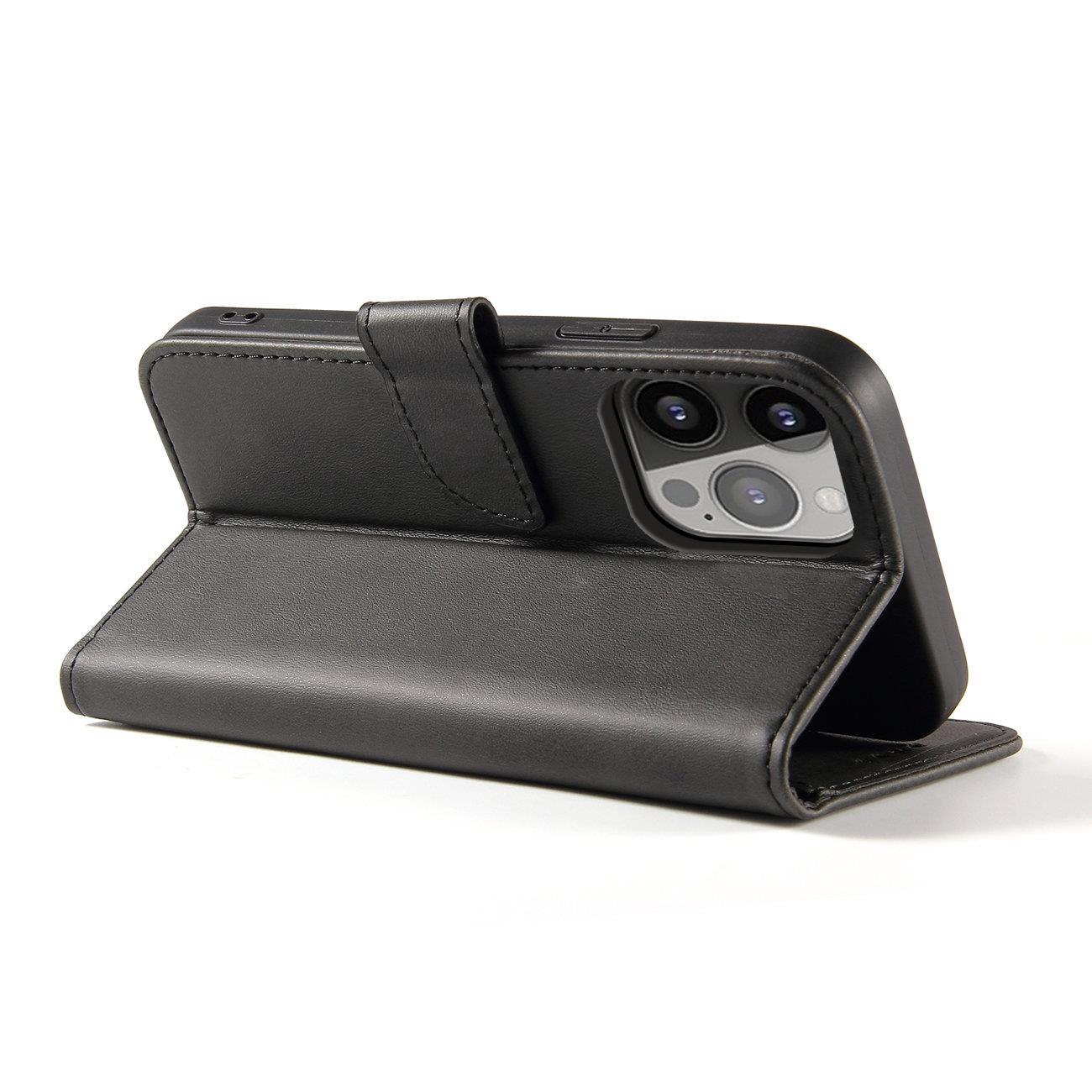 Magnet Case dėklas Honor Magic5 su atlankstama danga, portfeliu ir stovu - juodas -- Honor Magic5