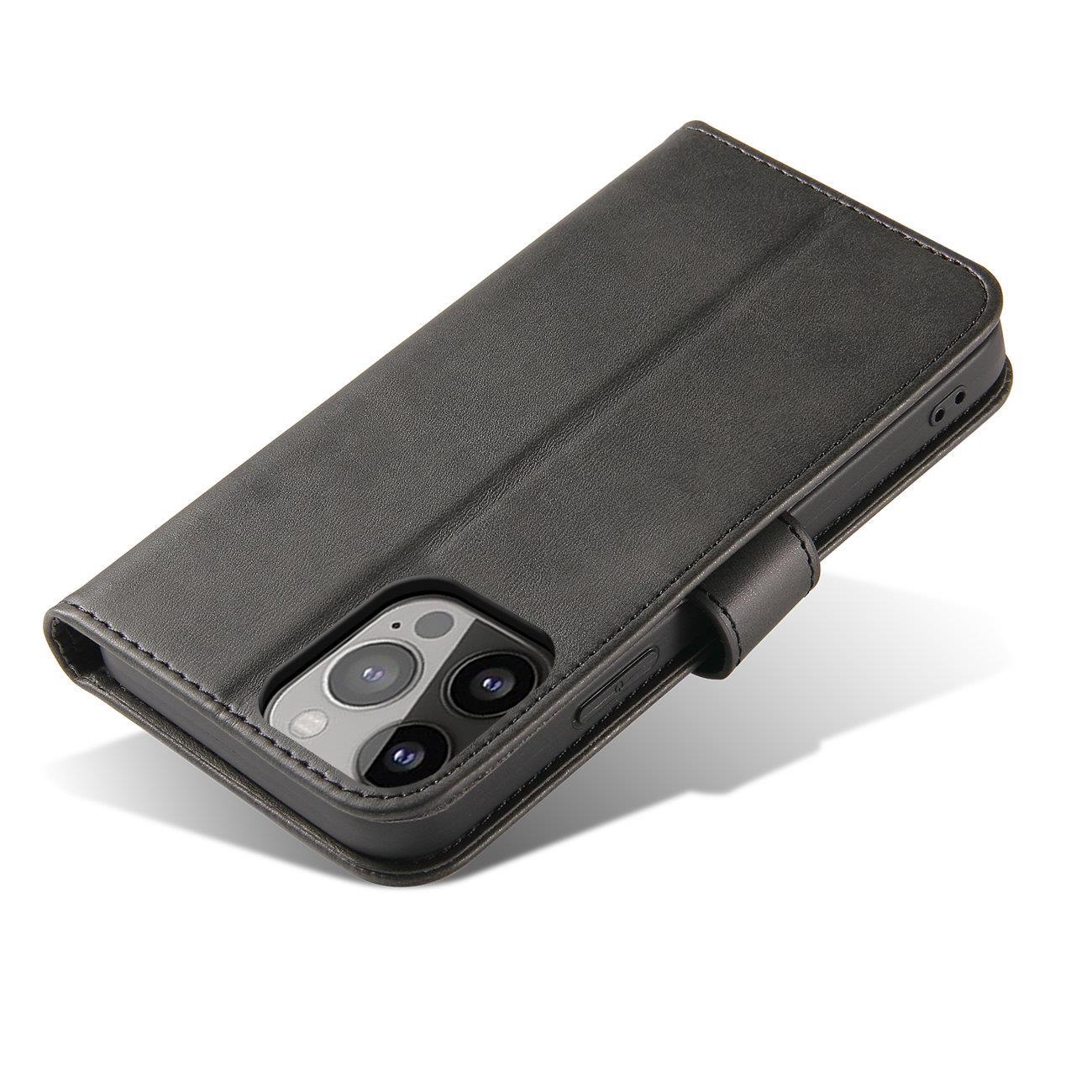 Magnet Case dėklas Honor Magic5 su atlankstama danga, portfeliu ir stovu - juodas -- Honor Magic5