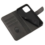 Magnet Case dėklas Honor Magic5 su atlankstama danga, portfeliu ir stovu - juodas -- Honor Magic5