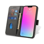 Magnet Case dėklas Honor Magic5 su atlankstama danga, portfeliu ir stovu - juodas -- Honor Magic5