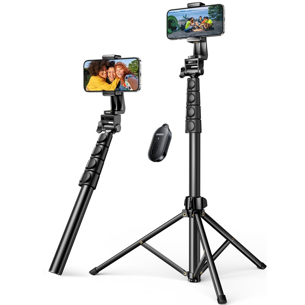Ugreen LP680 selfi lazda su stovu ir Bluetooth nuotoliniu valdymu 1,8 m - juodas -- Selfie Sticks & Tripods