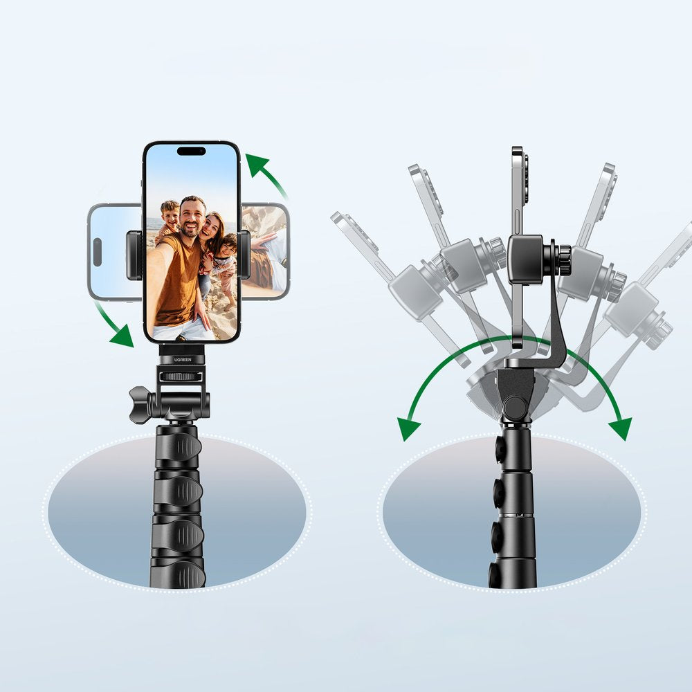 Ugreen LP680 selfi lazda su stovu ir Bluetooth nuotoliniu valdymu 1,8 m - juodas -- Selfie Sticks & Tripods