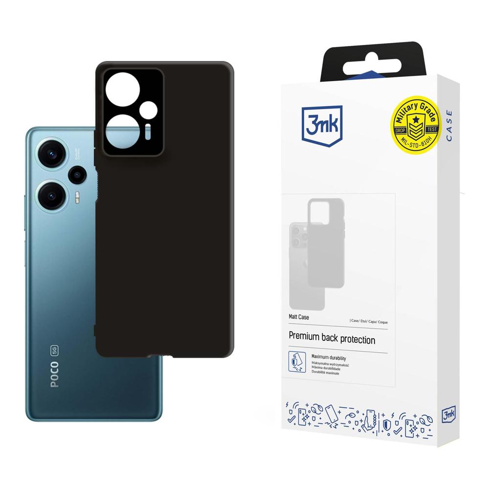 3mk Matt Case skirtas Poco F5 - juodas -- Poco F5