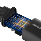 Wozinsky WGWCB USB-A USB-C 20W sieninis įkroviklis, juodas