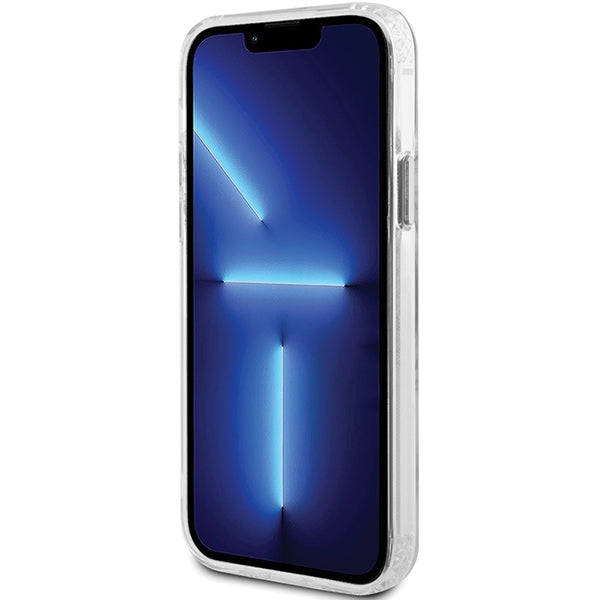 Guess Metal Outline MagSafe dėklas iPhone 12/12 Pro – sidabrinis -- iPhone 12