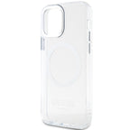 Guess Metal Outline MagSafe dėklas iPhone 12/12 Pro – sidabrinis -- iPhone 12