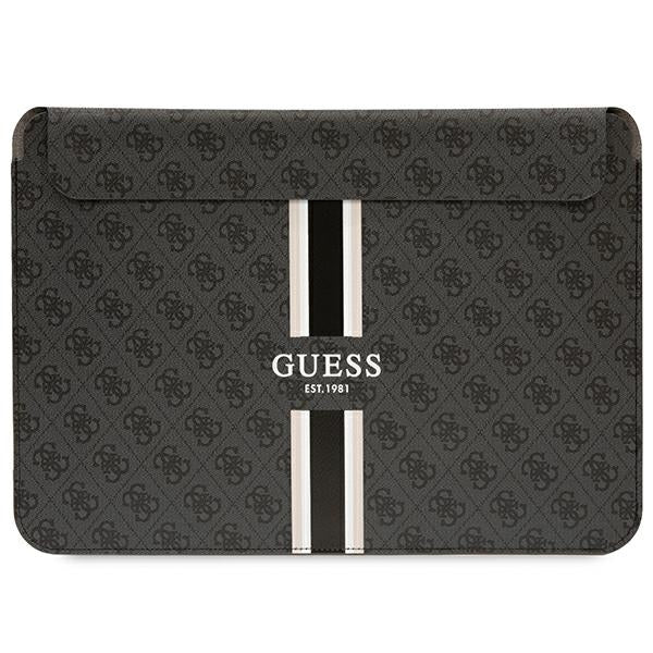 Guess 4G Printed Stripes dėklas 14" nešiojamam kompiuteriui - juodas -- Laptop Bags