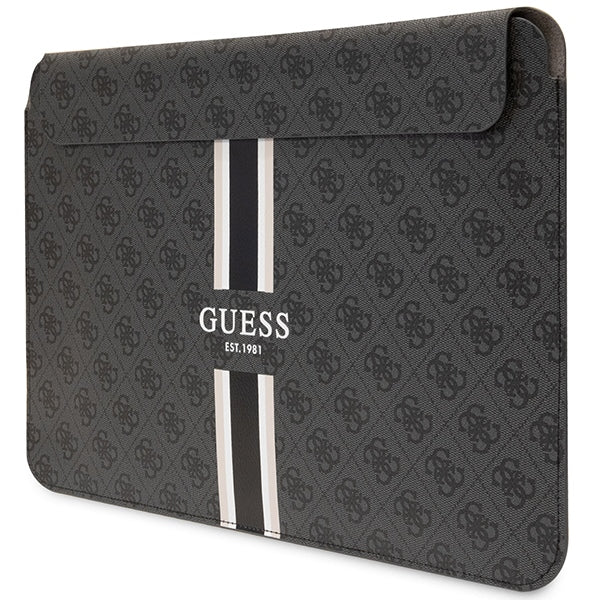 Guess 4G Printed Stripes dėklas 14" nešiojamam kompiuteriui - juodas -- Laptop Bags