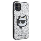Karl Lagerfeld dėklas iPhone 11/XR – sidabrinis su blizgučiais -- iPhone 11