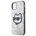 Karl Lagerfeld dėklas iPhone 11/XR – sidabrinis su blizgučiais -- iPhone 11