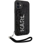 Karl Lagerfeld blizgučių dėklas iPhone 11/XR – juodas/sidabrinis -- iPhone 11