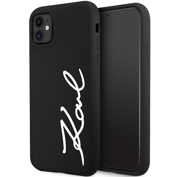 Karl Lagerfeld silikoninis dėklas iPhone 11 / XR – juodas -- iPhone 11