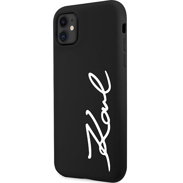 Karl Lagerfeld silikoninis dėklas iPhone 11 / XR – juodas -- iPhone 11