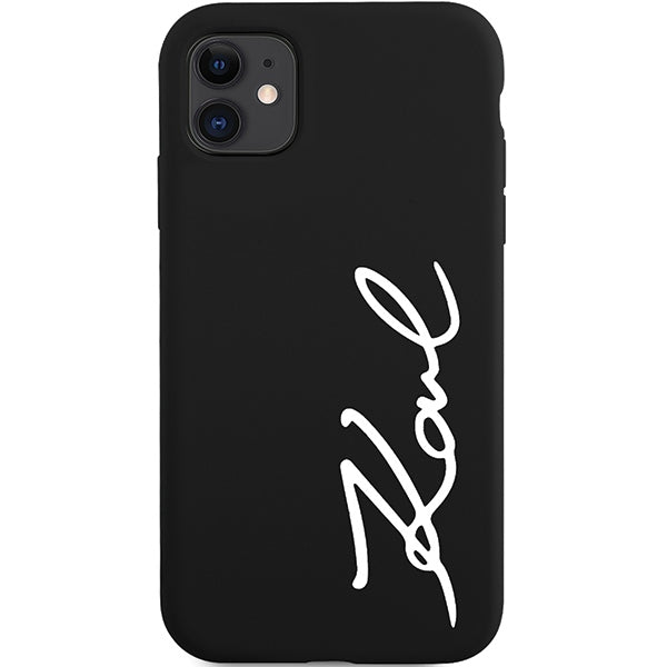Karl Lagerfeld silikoninis dėklas iPhone 11 / XR – juodas -- iPhone 11