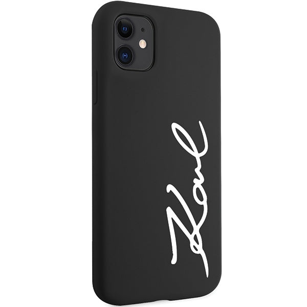 Karl Lagerfeld silikoninis dėklas iPhone 11 / XR – juodas -- iPhone 11